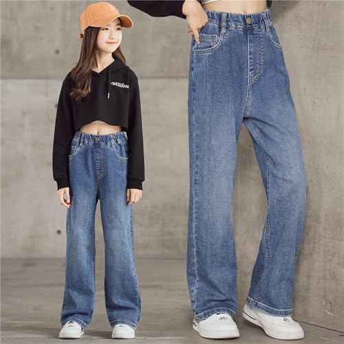 Teen Girls Y2k Jeans Cool Ripped High Waist Baggy Aesthetics Pants Fashion Personality Jeans Girls 10-122