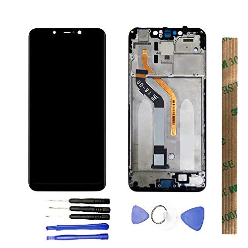 JayTong LCD Display & Replacement Touch Screen Digitizer Assembly with Free Tools for Xiaomi Mi Pocophone F1 / Poco F1 Black with Frame