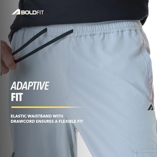 Image of Boldfit Cargo Pants for Men- Versatile Gym Track Pants for Man, Durable & Stylish with Multiple Pockets and Adjustable Fit for Everyday Joggers for Men & Outdoor Wear