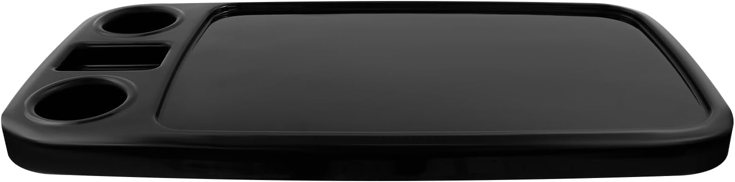 RV Table Top Replacement, 34.09" x 18.19" x 3.43" Removable RV Table Top with Cup & Phone Holders, Table Top For Commercial Vehicles, Campers, Sea Boats Yachts 110.23 lbs Load-Bearing Capacity (Black)