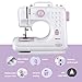 Sewing Machine for Beginners with Foot Pedal, Multifunctional Household Sewing Machine, Automatic Thread Rewind, Double Thread and Double Speed, 12 Build-in Stitches, MEGLE FHSM-505