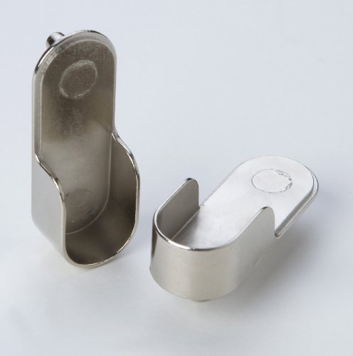 2 Stück Schrankrohrlager Schrankrohraufhänger Kleiderstangenaufhänger Metall vernickelt Durchmesser 20mm Cover