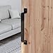 SMARTSTANDARD 12 Inch Barn Door Handle Rustic Black Long Solid Metal Pull Fits Barn Door Gate Garage Shed, Pack of 1