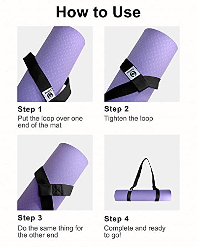 Tumaz Yoga Mat Strap [Mat Not Included] (15+ Colors, 2 Sizes Options) With Extra Thick, Durable And Comfy Delicate Texture | The Must-Have Multi-Purpose Strap/Carrier For Your Yoga Mat, Exercise Mat #TOP4
