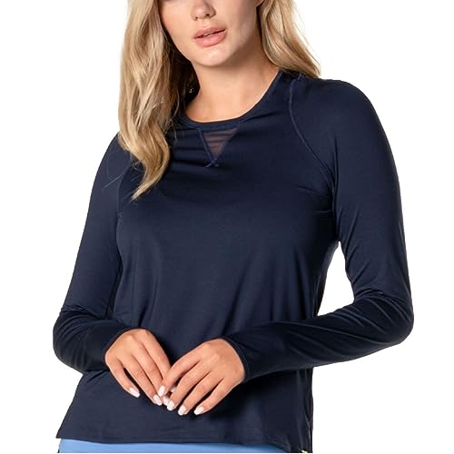 Lucky In Love Women's High Low Breezy Long Sleeve Shirt.