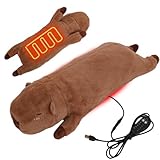 Dhqkqg Capybara Heizdecke Kuscheldecke, 48cm Usb Elektrisches Wärmekissen, Elektrische Wärmflasche mit Abschaltautomatik, Wärmekissen Elektrisch, für Periode, Warmies Nacken Rücken Schulter Bauch