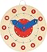 Produktbild Goki 58980 Lernuhr Holz, Pädagogische Uhr für Kinder zum Lernen der analogen Uhrzeit inklusive Stunden, Minuten, Sekunden, Lernspielzeug für Vorschüler, 18cm Durchmesser, ab 5 Jahr, Bunt, Petite