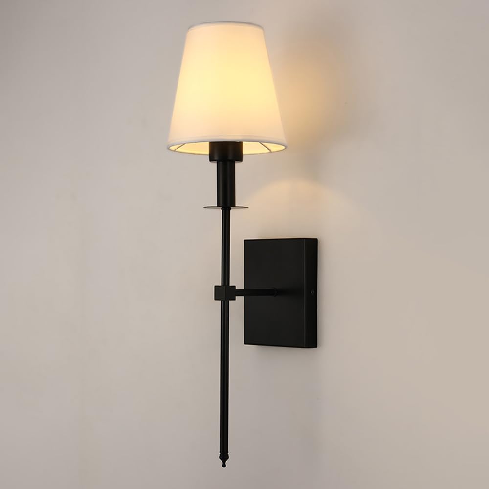 JYBNBBE Modern Wall Sconce Lights for Indoor E27 Walled Bedside Lamps Sconces Wall Lamps for Bedrooms, Wall Lamp for Study Office Reading Lamp Hotel Wall Lamp, 1-pack, Dark