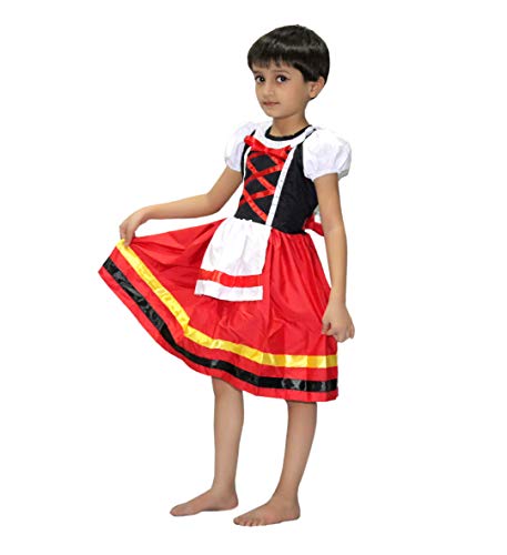 Kaku Fancy Dresses German Girl Costume Oktoberfest Beer/California Costume -Multicolor, 14-18 Years,For Girls #TOP4