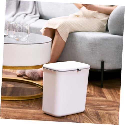 Caneca de basura blanca con doble compartimiento para puerta miniatura 5