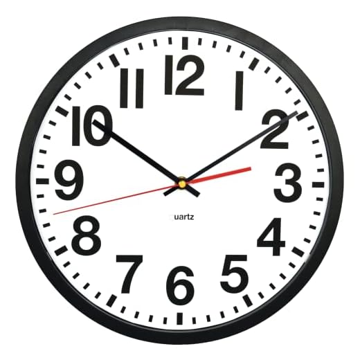 Tempus Contemporary Wall Clock, Battery Operated, Silent, Black and White, 13in