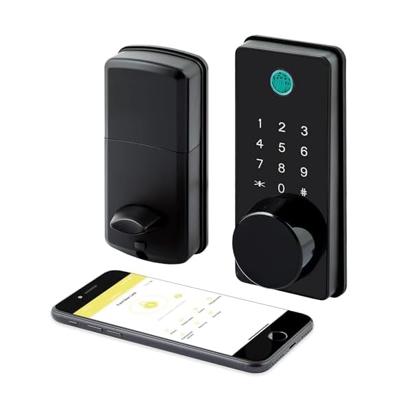 LOCKSTAR® Smart Door Lock • Keyless Deadbolt • Multiple Entry Methods – APP • Fingerprint Touch ID • Keypad Code • FOB • Traditional Key • Smart Home Devices •