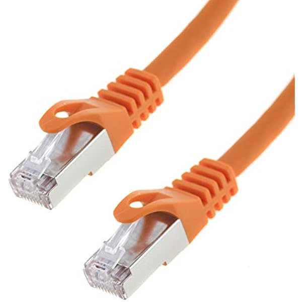Kabel sieciowy S/FTP PIMF Cat. 7; 20 metrów; kabel krosowy do Gigabit Ethernet; Seki; pomarańczowy