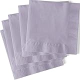 Unique Party Supplies 31363 Papierservietten - 16,5 cm - Lavendelfarben - Packung mit 50 Stück
