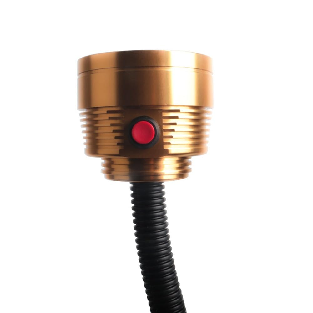 DONGXIAO Światło LED wodoodporne i olejoodporne, światło robocze do obrabiarek LED, 6 W220 V złoty kolor, nadaje się do tokarki CNC, frezarki, obrabiarki, szlifierki itp.