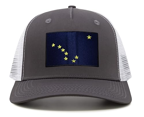 Image of International Tie State Hat for Men and Women, Adjustable Snapback Trucker Baseball Cap with Embroidered Patch