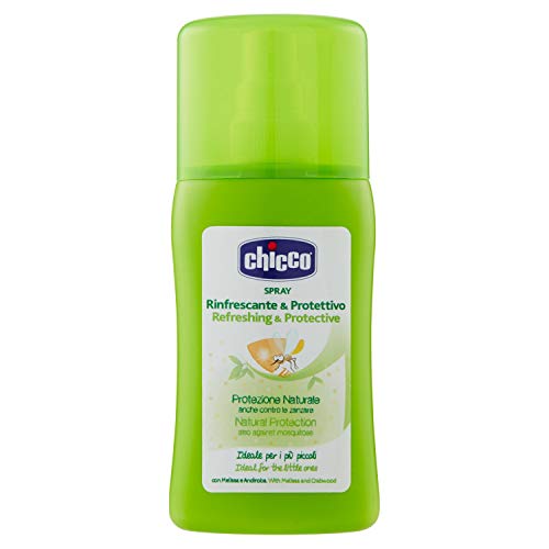 Chicco Spray Rinfrescante Protettivo, Protezione Naturale Dagli Insetti, 100 ml