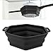Silicone Ice Bath Tub Bucket, Black Portable Cold Water Therapeutic Bathtub Ice Bath Tub Bucket Rapid Cooling Kit