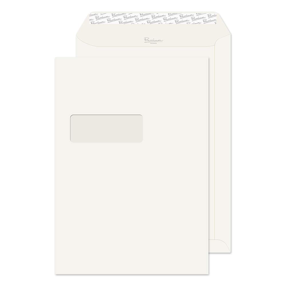 Blake Premium Business C4 324 x 229 mm 120 gsm Peel and Seal Window Pocket Envelopes (71892) Oyster Wove - Pack of 250