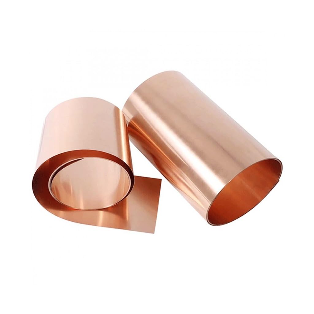 1 pieza de lámina de metal de cobre Cu, placa de lámina de 1000 mm de largo, material de tabletas de cobre puro, for proyectos de bricolaje, rollo de artesanía, metalurgia gruesa(0.2X100X1000mm)