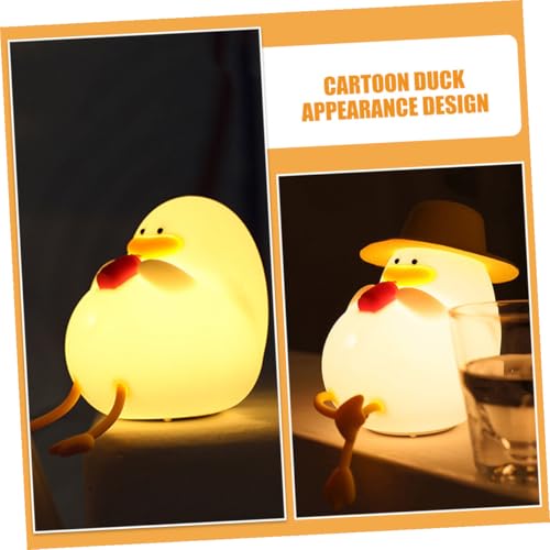 Lámpara de noche de silicona diseño pato blanco miniatura 6