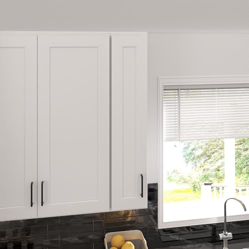 Image of Furinno Shaker Wall Kitchen Cabinet, 12 (D) x 9 (W) x 42 H, White