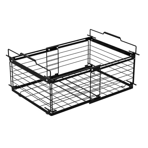 Qsvbeeqj Organizador apilable para congelador, longitud ajustable, resistente, expandible, cesta de almacenamiento para refrigerador, accesorios para nevera