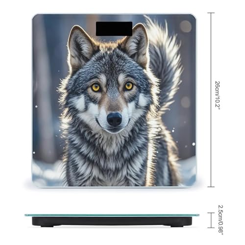 Báscula digital inteligente para peso corporal Cute Wolf miniatura 2