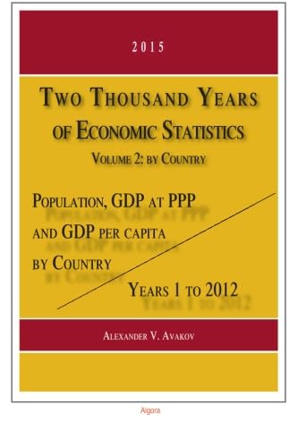 Buy Two Thousand Years of Economic Statistics: Population, GDP at PPP, and GDP Per Capita, Years 1 to 2012 : By Country — BookShops.in
