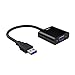 Superior 3.0 USB to VGA Adapter, External Video Card Multi Screen Display Adapter Converter Supports Max Resolution 1080p for Windows 7, 8, 8.1, 10 (Black)