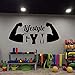 Produktbild Wandaufkleber, Fitness Club Novel Gym Persönlichkeit Name Zeichen Wohnkultur Für Einen Sportfan Wandkunst Aufkleber 97X42Cm