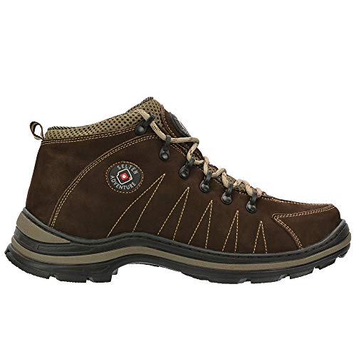 Bota Coturno Adventure Masculina Couro Selten Marrom 37, Marrom
