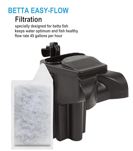 Image of Koller Products Internal Power Filter 4 Gallon-10 Gallon Fish Tanks, 45GPH Flow Rate, Ideal for Tropical Fish