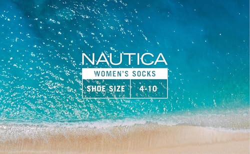 Image of Nautica Womens Low Cut Socks with Tab Mesh Cushioned Ankle Socks, 12 Pack | Breathable Mesh Fabric, Protective Tab, Cushioned Key Areas, Banded Arch Support, Low Cut Ankle, Shoe Size 4-10