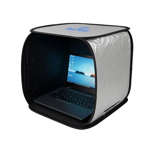 ReFind Parasole per Computer Portatile Protezione Antiriflesso. Lavora all'Aperto con Protezione Privacy, dal Calore e dalle Intemperie. Copertura per Laptop, iPhone, Tablet, iPad.