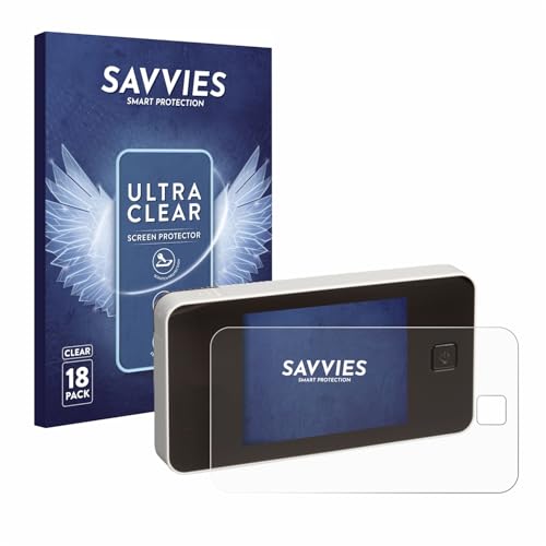 savvies 18 Pack Screen Protector Compatible with Burg Wächter eGuard DG 8100 Protection Film Clear