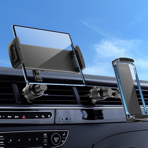 DICMKY Long Arm Car Phone Mount for Samsung Galaxy Z Fold 7 6 5 4 3 Accessories Tablet Holder for Air Vent Handsfree, 360° Rotatable Fit for iPad mini 6 Pro iPad Air Pixel and More 4-12.9' Device