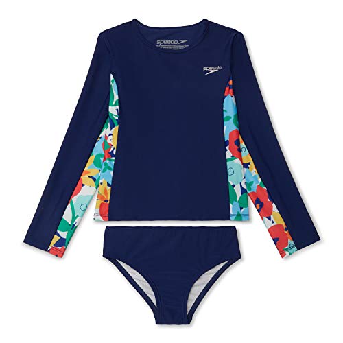 Image of Speedo Girl's Uv Swim Shirt Long Sleeve Rashguard Set