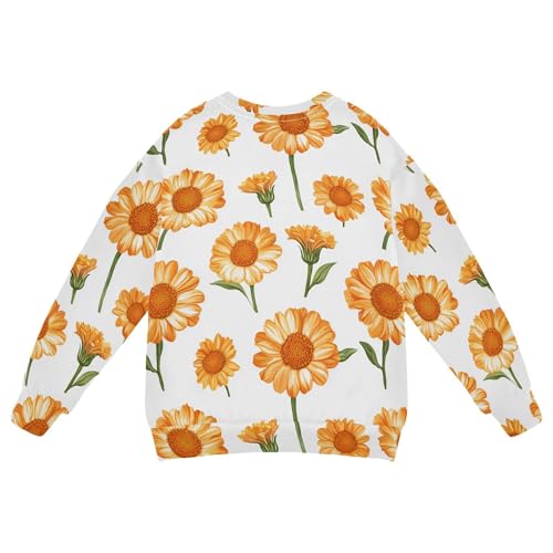 JUNZAN Safari Calendula White Kids Girls Sweatshirt Hoodie Fleece Fall Tops Shirts Party 4T2