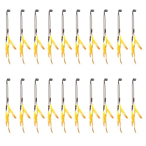 Plumes tribales indiennes MOTZU de 25 cm pour fabriquer un couvre-chef de fête pour fille