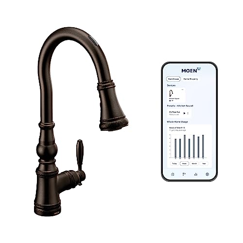 Moen S73004Evorb Weymouth Smart Touchless Pull Down Sprayer Kitchen Faucet With Voice Control And Power Boost, Oil Rubbed Bronze #TOP15