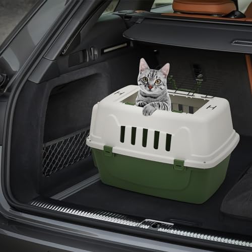 Magshion MAG-A17-PAB-001-23-WHGN Pets Plastic Carrier, 22-Inch Hard-Sided 2-Door Top-Loading Kennel For Small Dogs And Catslonger Traveling thumb #2