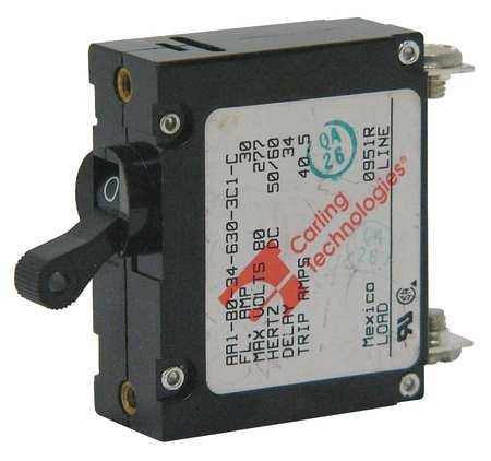 Circuit Breaker, Magnetic, 20A, 277Vac/80Dc