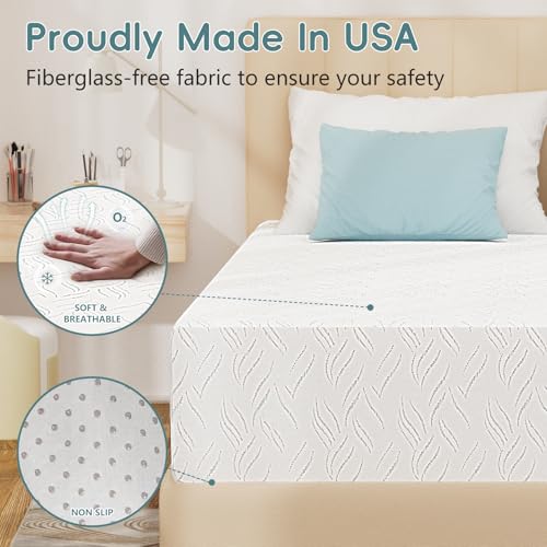 Image of 14 inch Full Size Mattress, Medium Feel Memory Foam Mattress in a Box | Medium Firm, Made in USA, Pressure Relieving, Cooler Sleep, Fiberglass Free, CertiPUR-US Certified, Washable Removable Cover