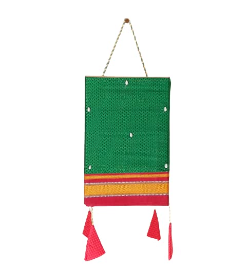Diwali Kandil/Lantern/AkashDiya for Festive Celebration. Lamp Shade for Home Decoration. Unique, Handcrafted Decor, Foldable Reusabl. Easy To Use. (Green)