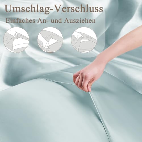 Vielit Satin Kissenbezug 60x60 2pc, wie EIN Seidenkissenbezug Sage Grün – Ansicht 6