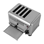 Stainless Steel Toaster 4 slice Commercial Toaster 4 Slot Bread Baking Machine 1.1in Wide Slot with 1-5 Minute Timing for Restaurant and Home Kitchen (1650W 110V) - Image 3