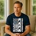 Kropsis Papa Vintage American Flag Men's T-Shirt, XL, Navy