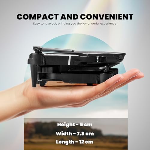 Image of Foldable Drone with 4K Camera | Portable WiFi Mini Drone with Camera for Kids & Adults | Gesture Selfie, Live Video, Altitude Hold, One Key Takeoff, 360 Flips