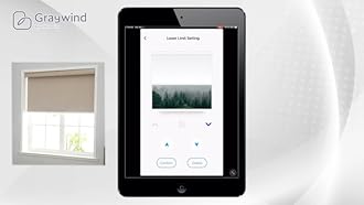 Graywind Motorized Roller Shade 100% Blackout Compatible with Alexa Google Smart Home Control Hardwired Window Shades Thermal Insulated Cordless Window Blinds, Customized Size (Jacquard Grey)